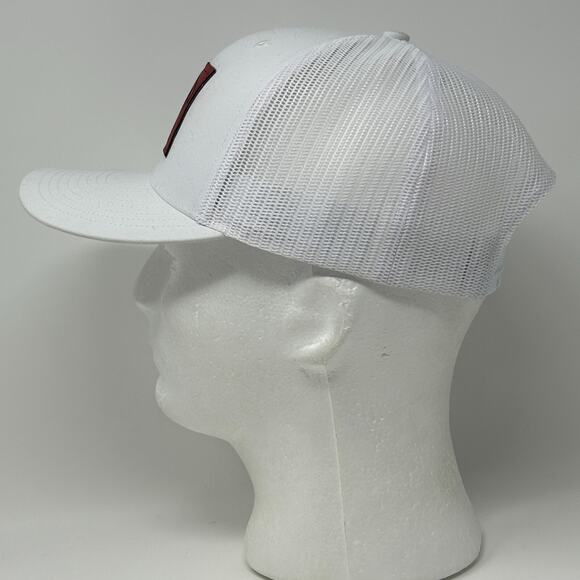 UNLV Rebels Trucker Hat Cap White University Nevada Las Vegas Snapback 6 Panel - Picture 7 of 10